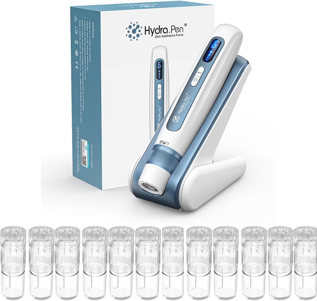 Hydra Pen H5 Microneedling Kit, Wireless Serum Applicator with EMS Microcurrent & LED Display, Skin Care Device for Wrinkle Reduction & Acne Scar Treatment, 12 Replacement Cartridges,Without Serum image number 5