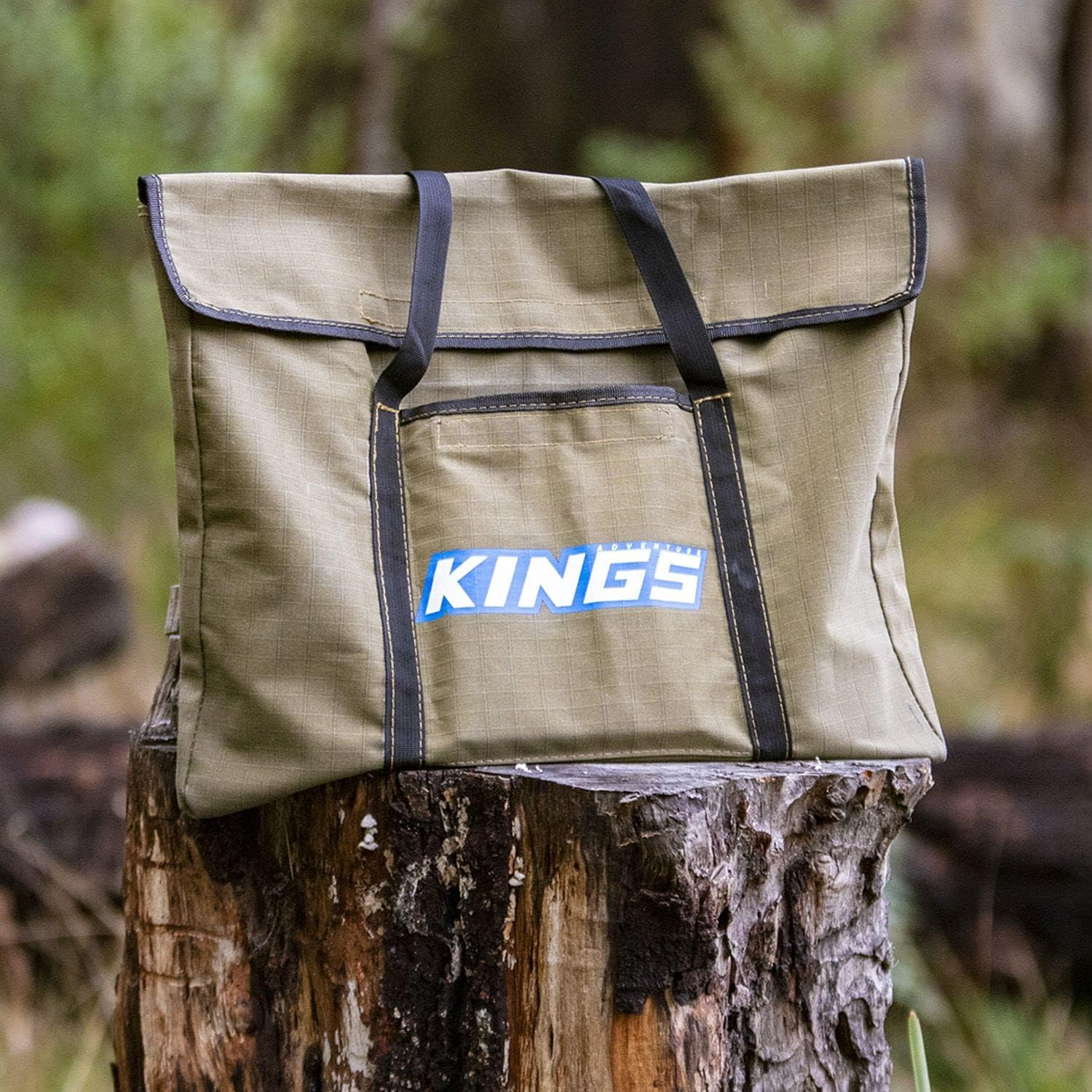Adventure Kings Portable Firepit Bag 400GSM Ripstop Canvas Heavy-Duty Handles image number 2