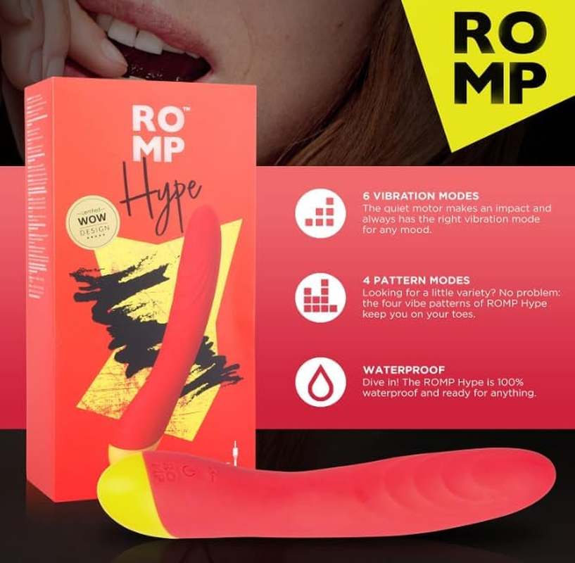 ROMP Hype G-Spot Vibrator for Women - Vibrating Sex Toy for G-Spot Stimulation - Flexible Vibrator with 6 Vibration Modes - Whisper Quiet & Waterproof image number 1