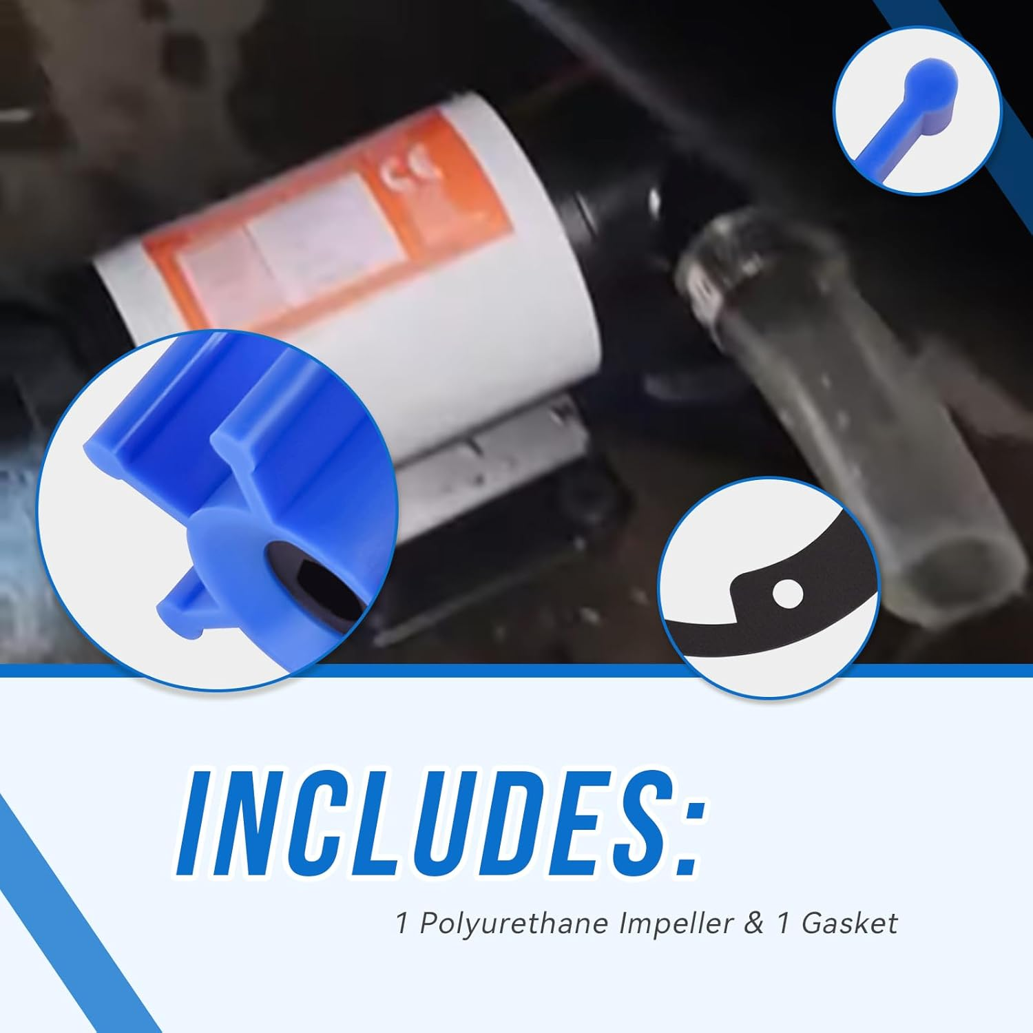 94-571-00 Macerator Impeller & Gasket Kit Compatible with 3200 Series Shurflo Pumps