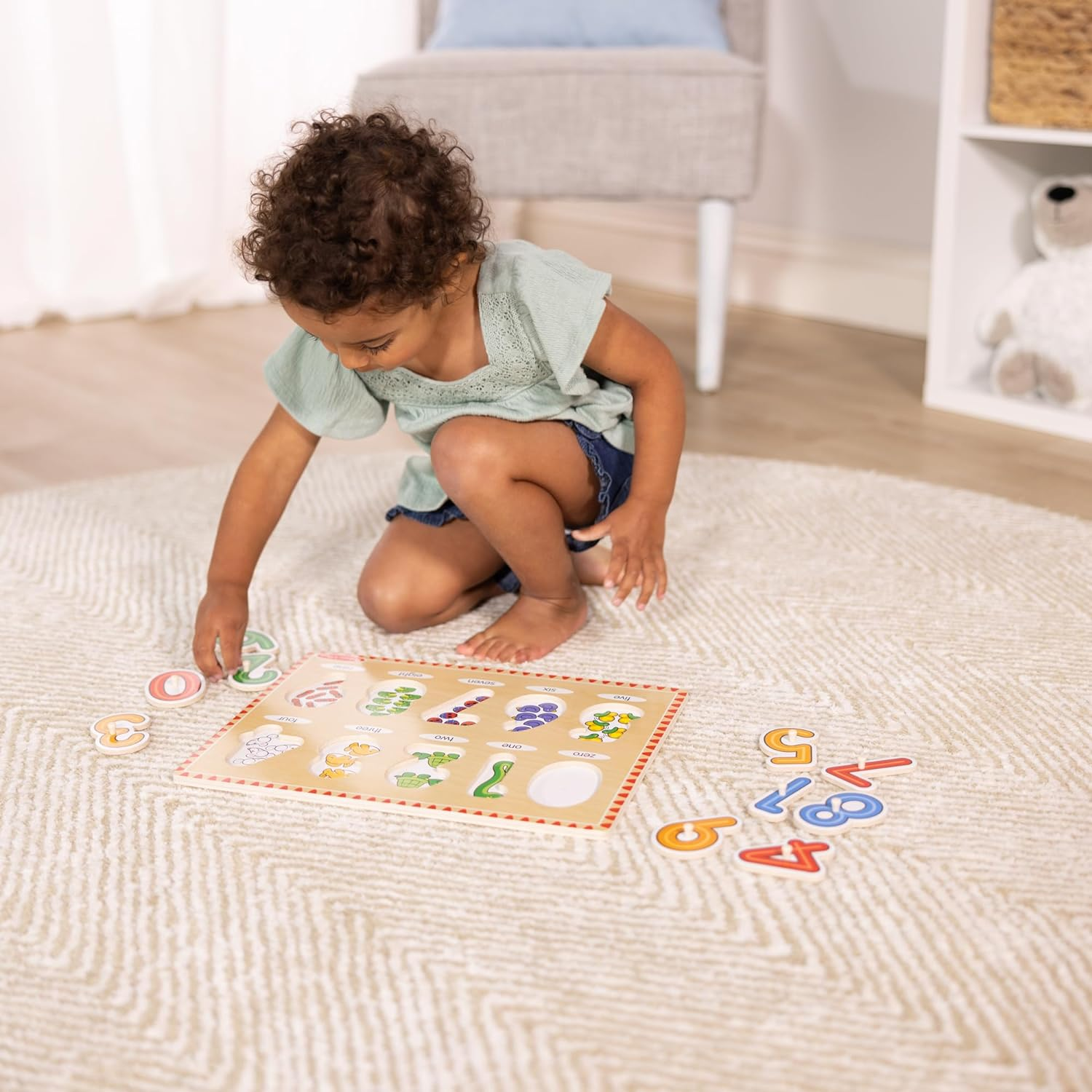 Melissa and Doug - See-Inside Numbers Peg Puzzle image number 5