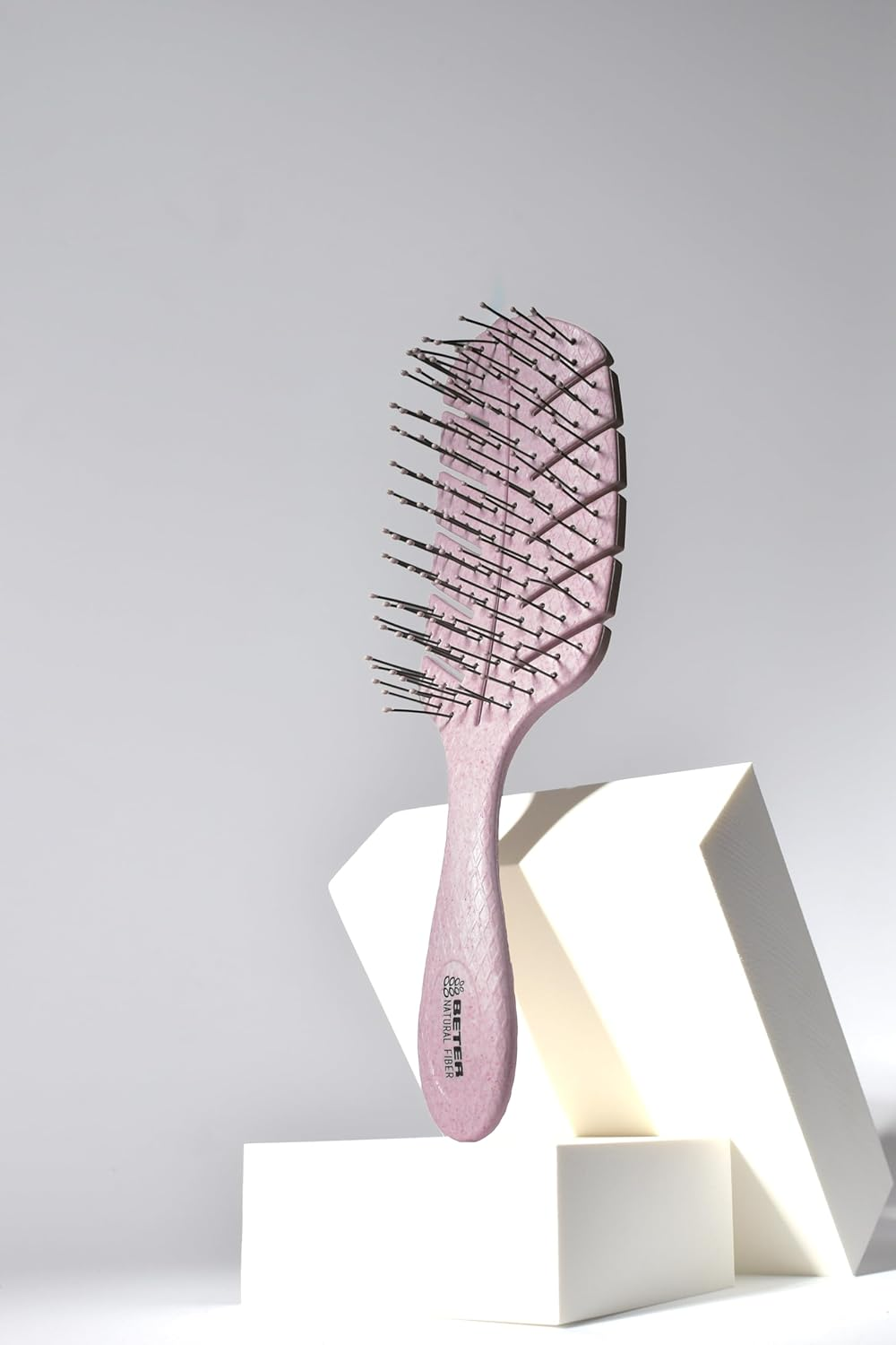 Beter - Natural Skeleton Hair Brush Made of Wheat Fibres, Pull Free Detangling Brush against Hair Breakage, Gentle and Tug-Free Combing, for All Hair Types