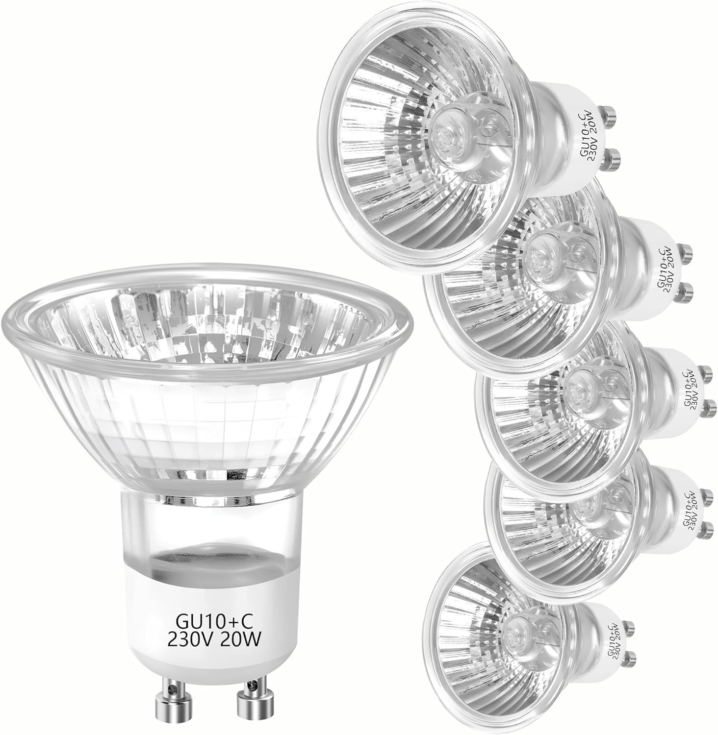 Elalove Halogen Bulbs MR16 GU5.3 12V 20W Pack of 6 High Brightness Long Life Energy Saving High Temperature Halogen Lamp Compatible with Various Scenarios Warm and Cool White image number 4