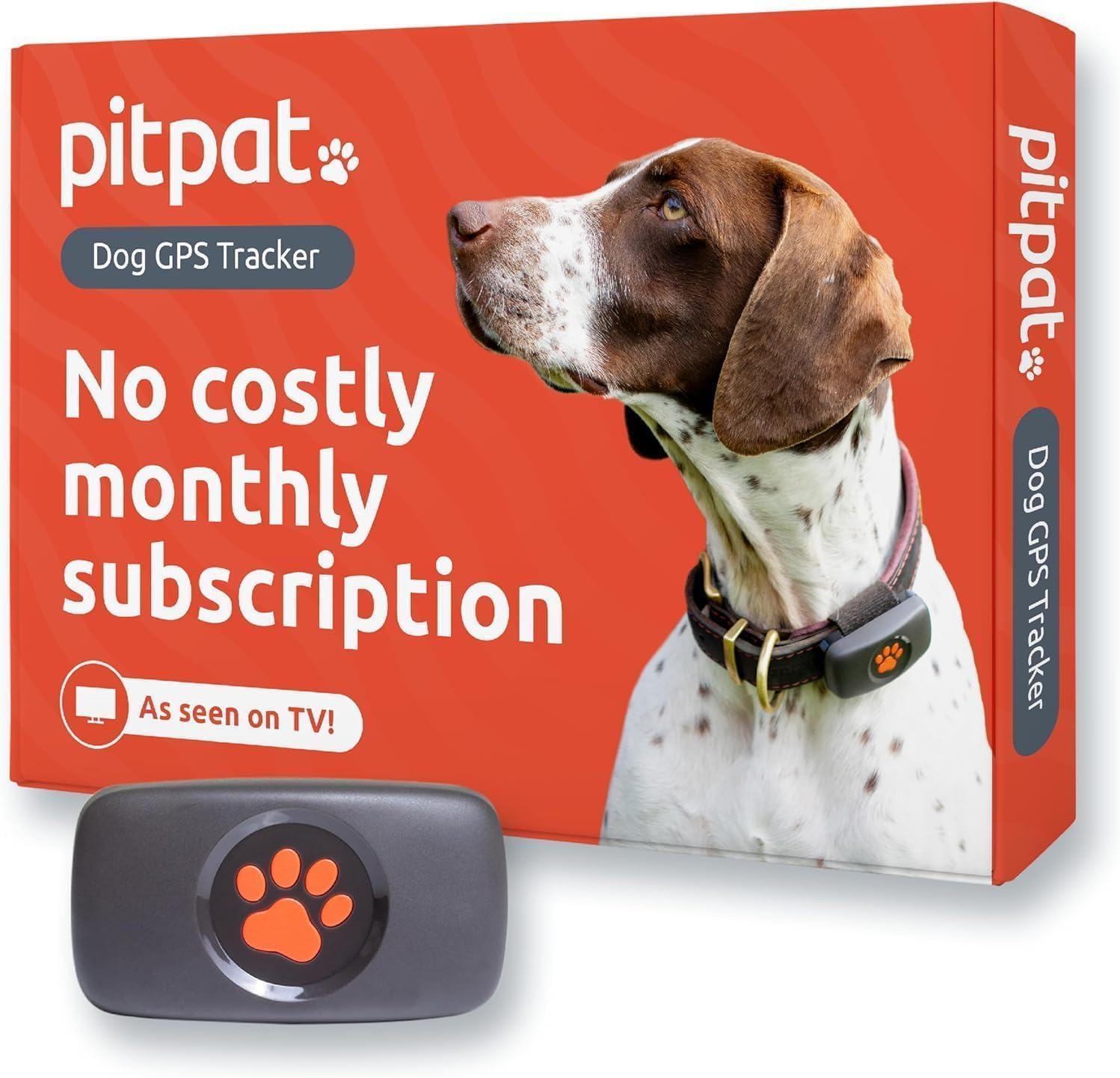 Pitpat GPS Tracker for Dogs - No Subscription Fees - Suitable for All Dogs and Fits All Collars - Smart Activity Tracker, Satellite Tracking with Unlimited Range (Pink)