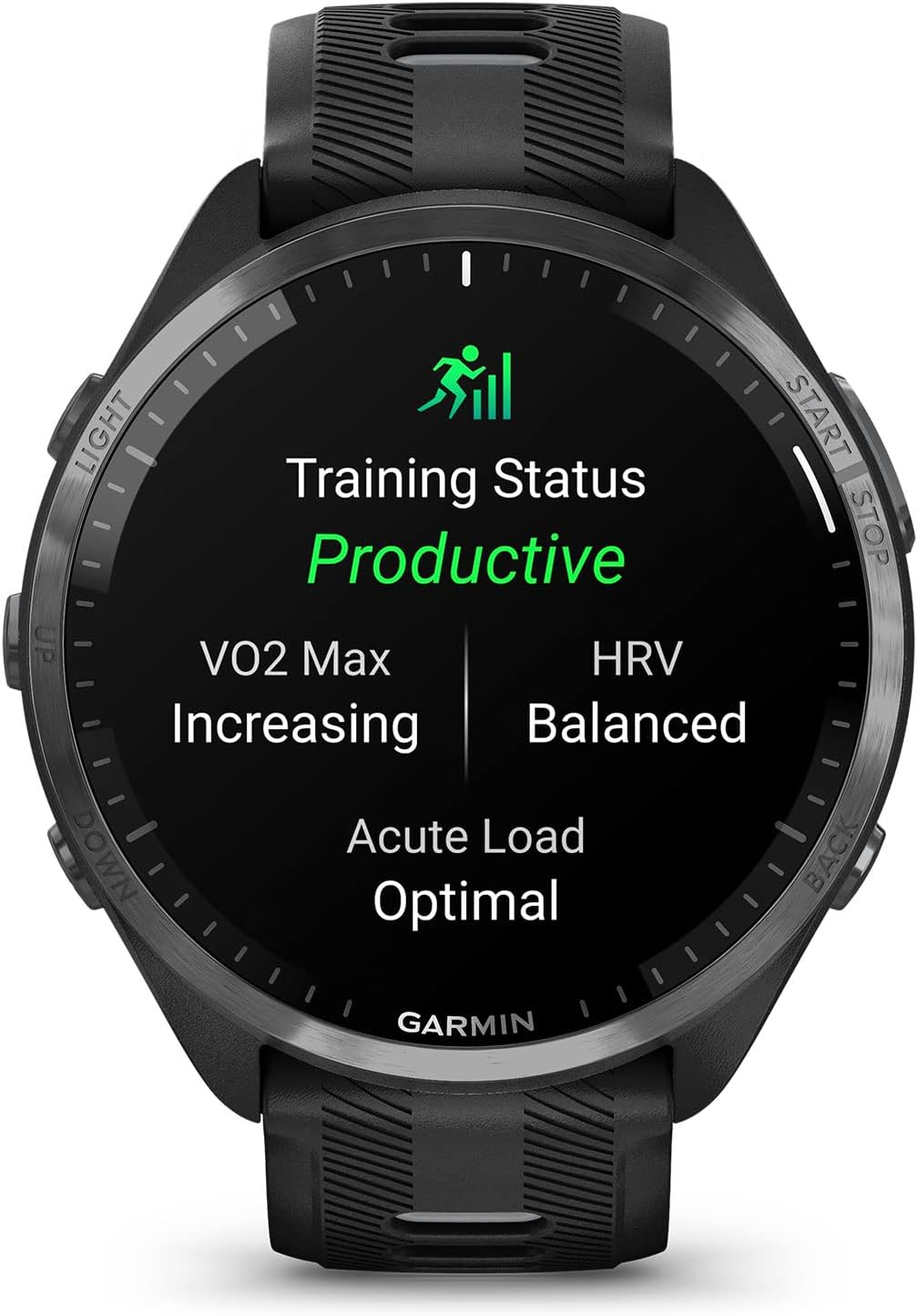 Garmin Forerunner 965 Running Smartwatch, Colorful AMOLED Display, Training Metrics and Recovery Insights, Black and Powder Gray image number 4