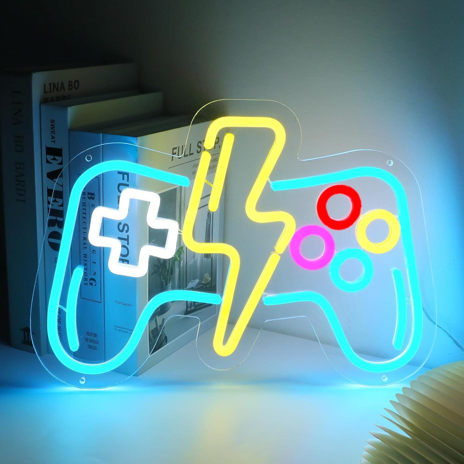 DWOOKE Gamer Neon Sign for Game Room Decor,Dimmable Gaming Neon Light Sign Wall Decor LED Lights for Boys Bedroom Accessories,Gamer Gifts for Boys,Kids,Teen, Men image number 1