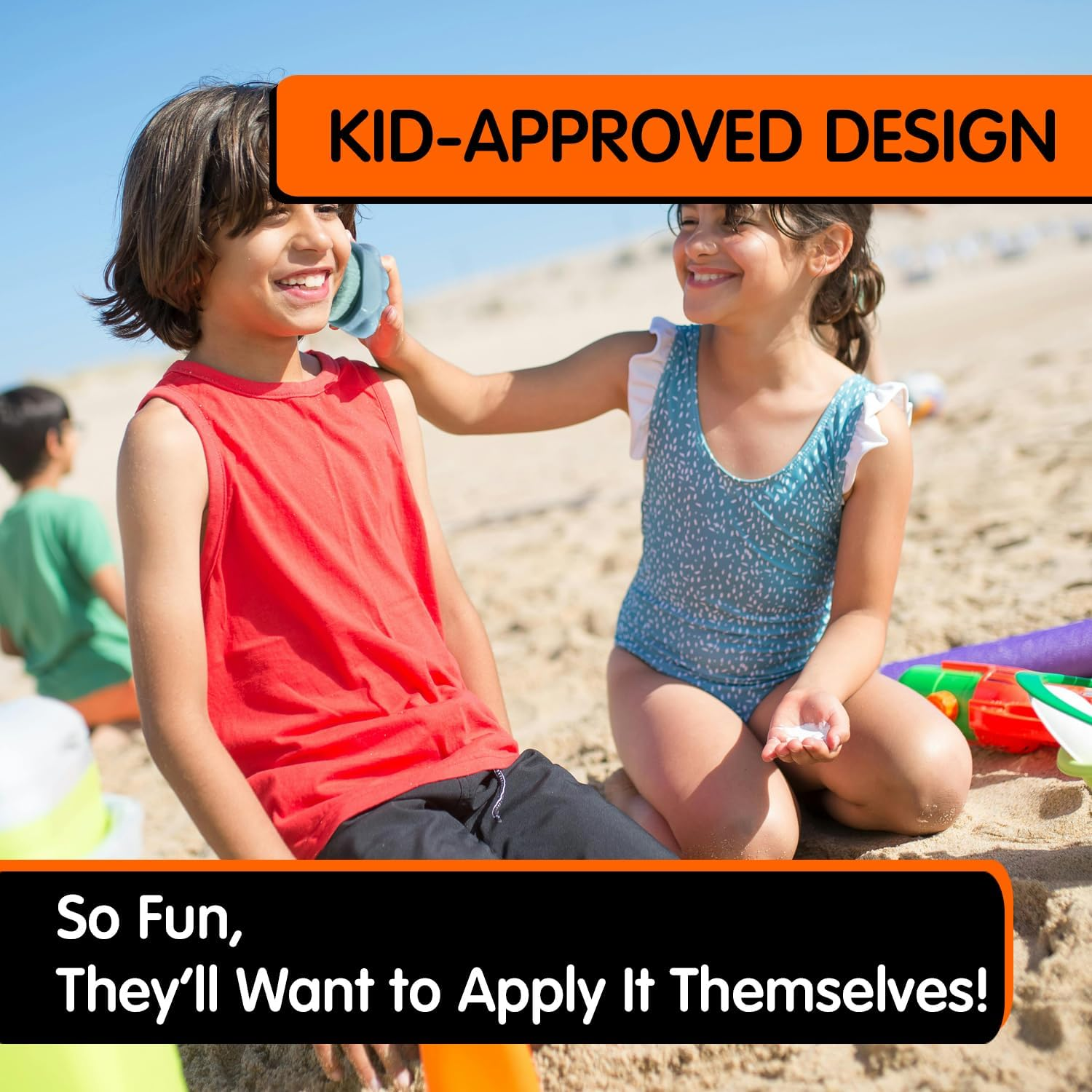 2Pcs Sunscreen Applicator for Kids - Sunblock Lotion Brush with Protective Case, Soft Bristles, Mess-Free Sun Cream Applicator for Travel, Beach & Outdoor Use - by Mobi Lock image number 2