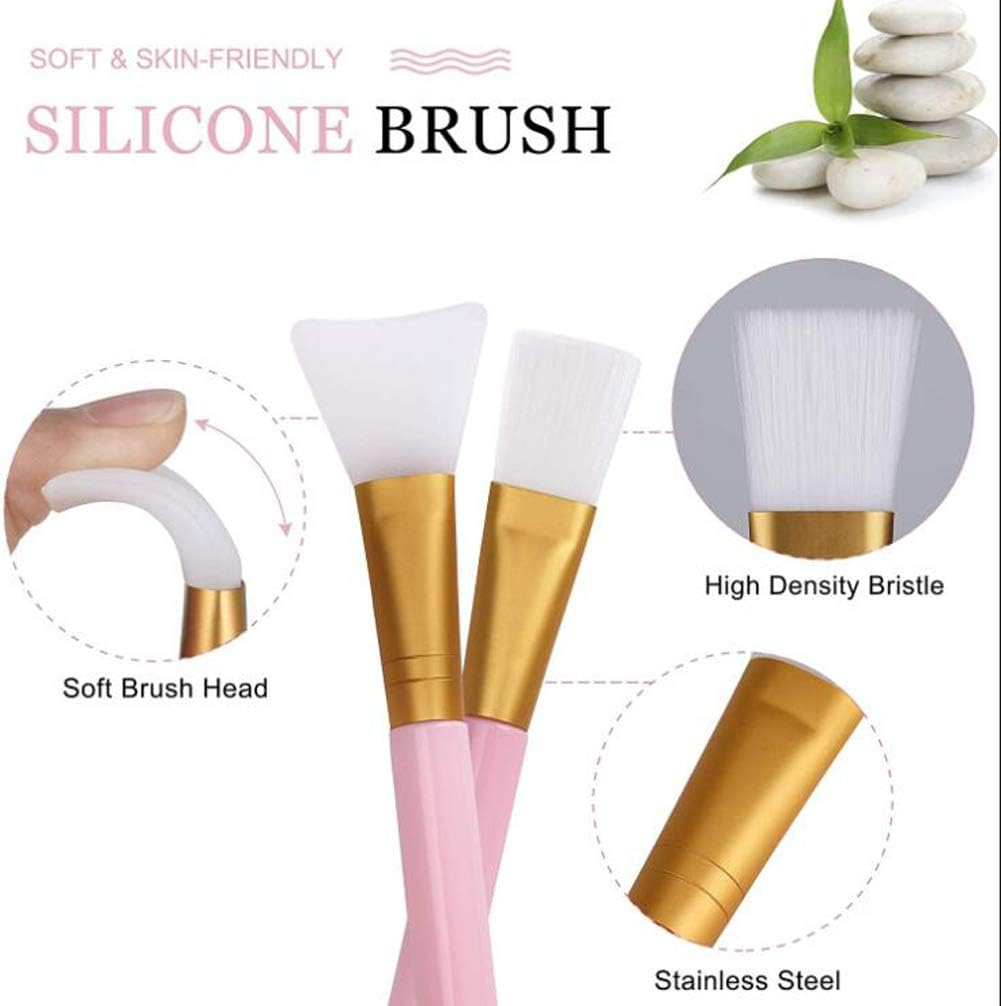 Face Mask Mixing Bowl Set - 5 in 1 DIY Facial Mask Tool Kit with Mixing Bowl Stick Spatula Silicone Brush and Premium Soft Face Brushes for Skincare and Beauty image number 4
