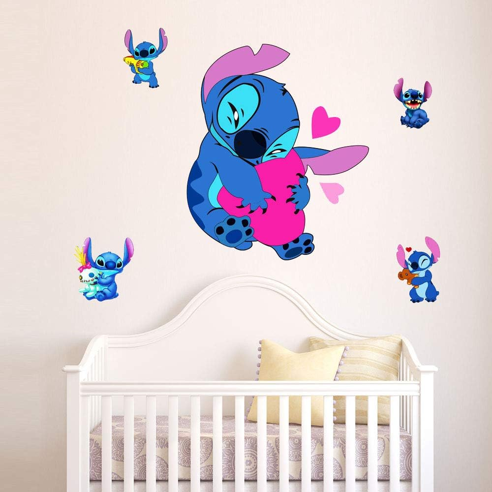 3D Cartoon Characters Wall Stickers Cartoon Wall Decals Excellent Vinyl Wall Decor for Girls Room Living Room (Size 17.7 X 23.7 Inch) image number 4
