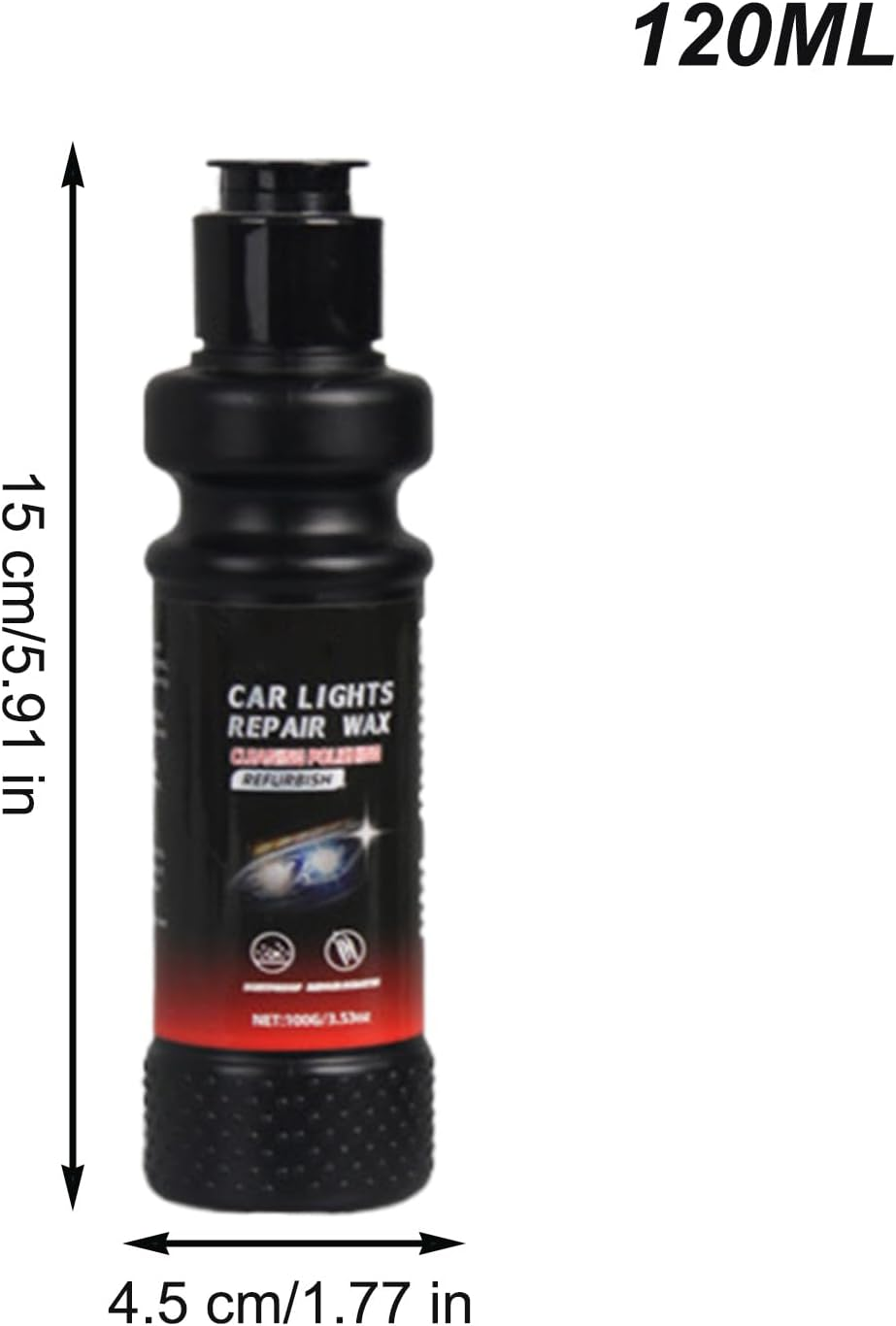 Headlight Restorer Kit,120Ml Scratch Remover Headlamp Polishing Lotion - Restorer Automotive Cleaner for Truck RV Refurbishment Drivers Road Trip Restoration Vehicle image number 3