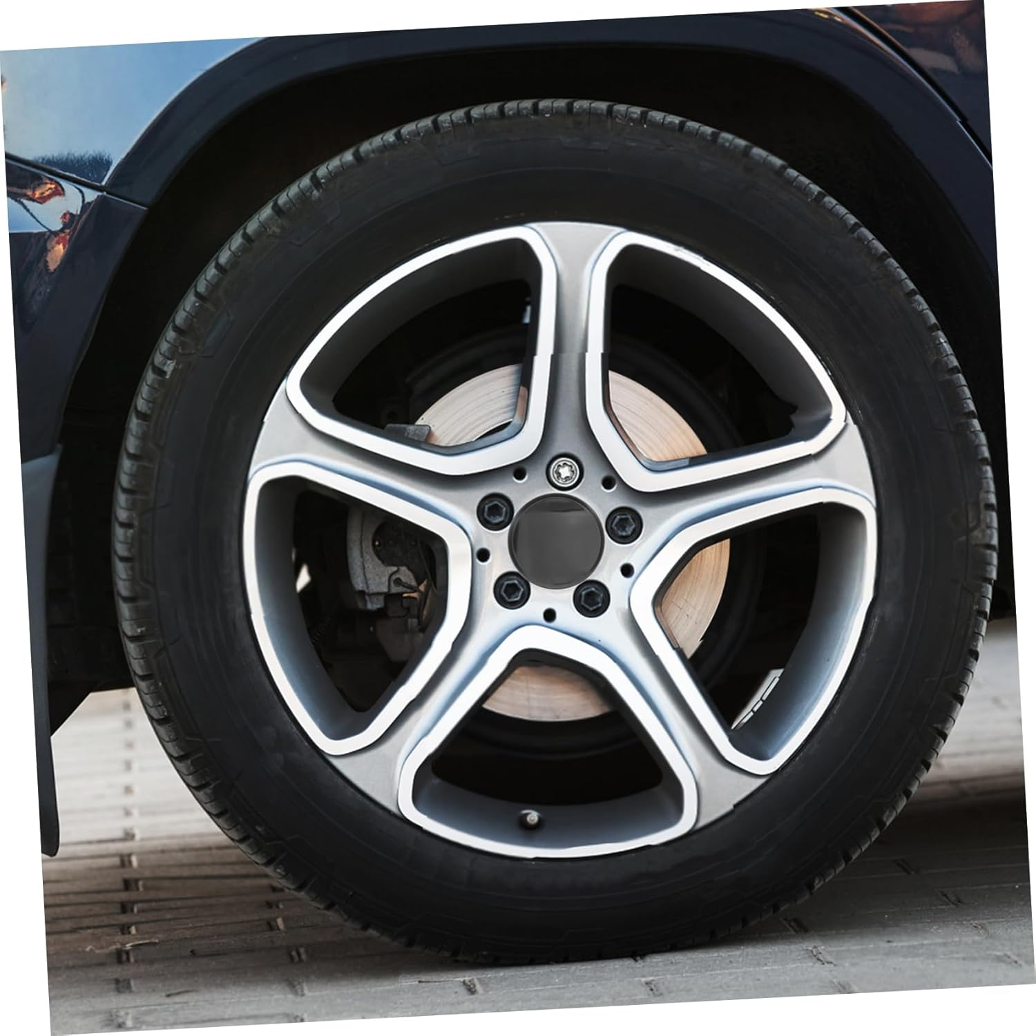 ABOOFAN 63Mm Car Wheel Hubcaps Center Caps 2Pcs Black Hub Cover Rim Caps Replacement for Automotive Exterior Accessories and Trailer Wheels image number 5