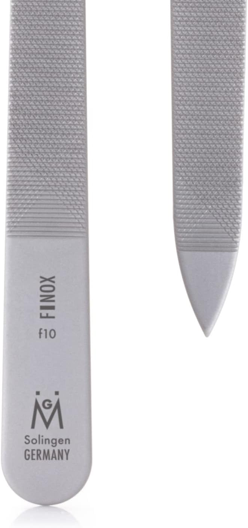 GERMANIKURE Triple Cut Metal Nail File, Double Sided FINOX Stainless Steel, Ethically Made in Solingen Germany