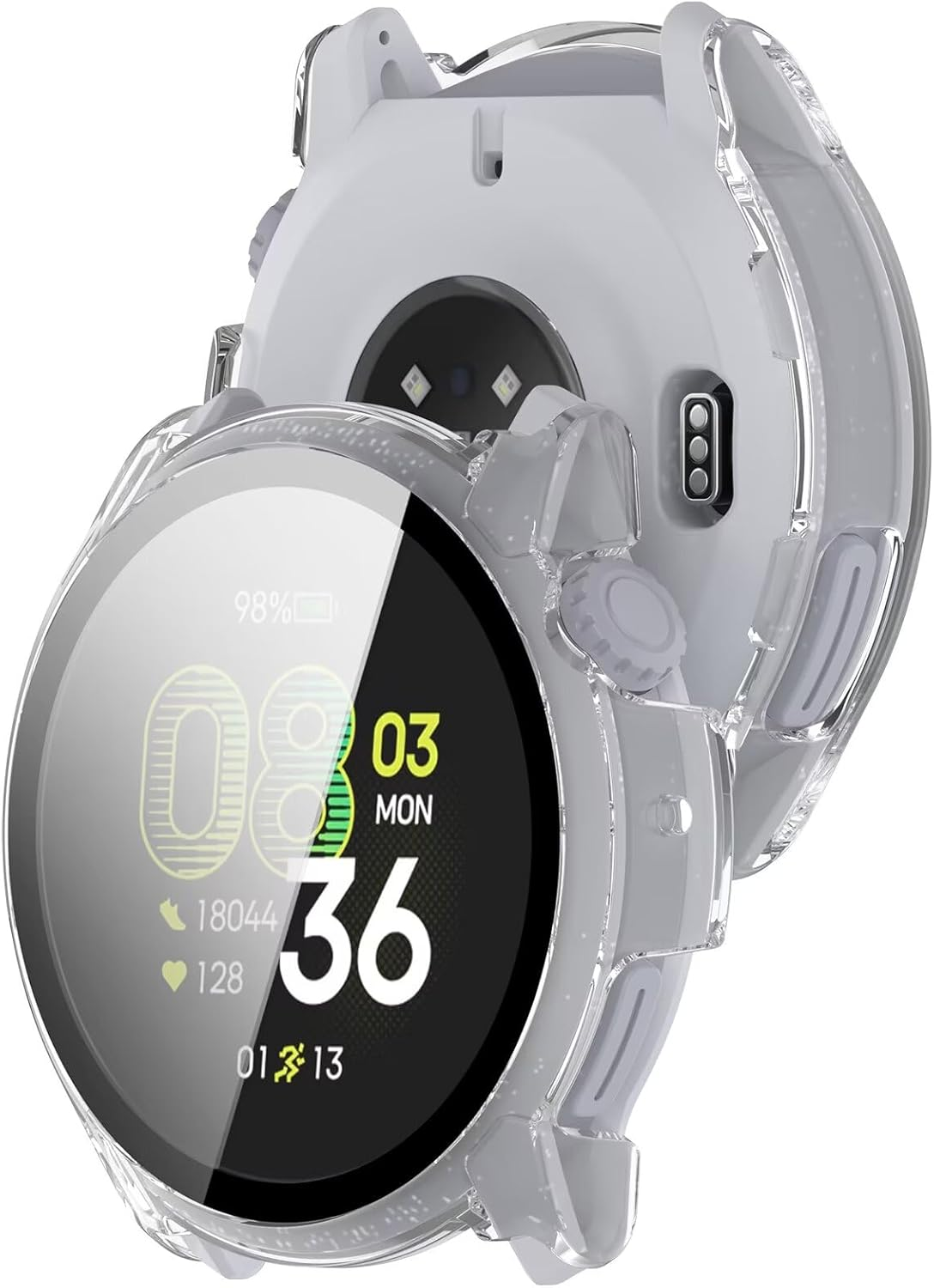 Boerhang Case Compatible with Coros Pace 4, Hard PC Anti-Collision Housing + Tempered Glass Screen Protector (Transparent) image number 1