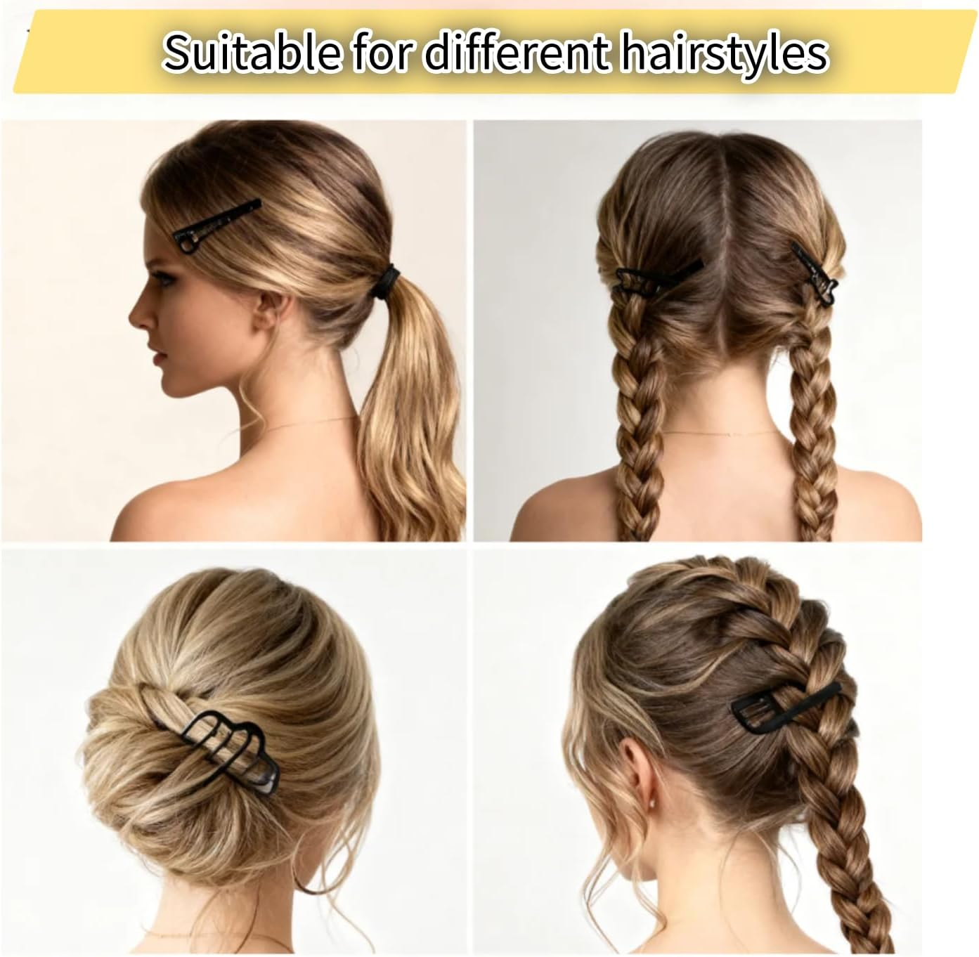 CKONXE 12 Pcs French Twist Hair Pin Set,Metal Hair Side Combs for Styling, Hairstyle Tool for Updo,U-Shape Teeth Styling Tool for Vintage Hairstyle Women Girls Bun,French Pins,Twist It up Comb image number 3