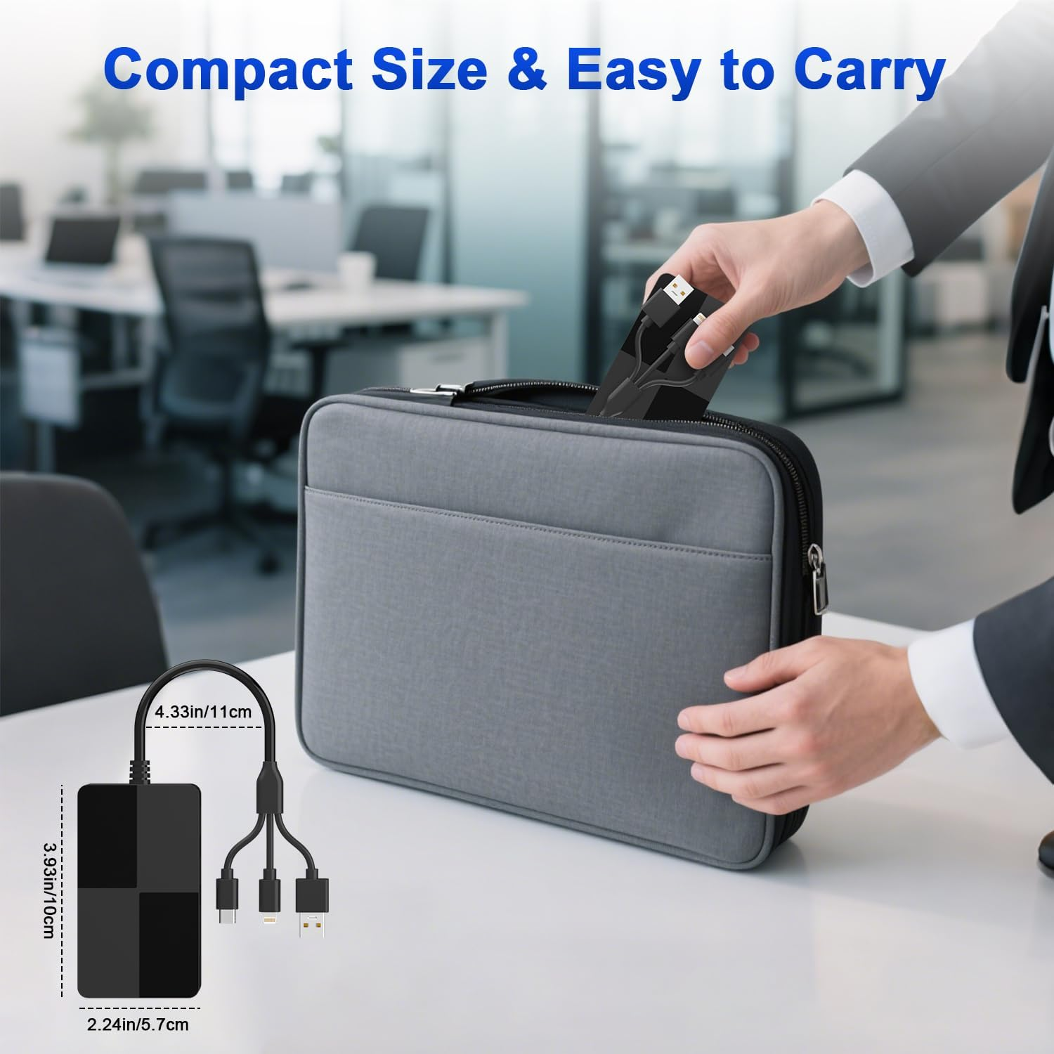 8 in 3 SD Memory Card Reader with 3 USB 2.0 Ports, Plug-And-Play Lightning/Usb-A/Usb-C SD Card Reader, SD/TF/CF/MS/XD Card Reader Compatible with Iphone/Ipad/Android/Mac, Memory Stick Pro Duo Adapter image number 1