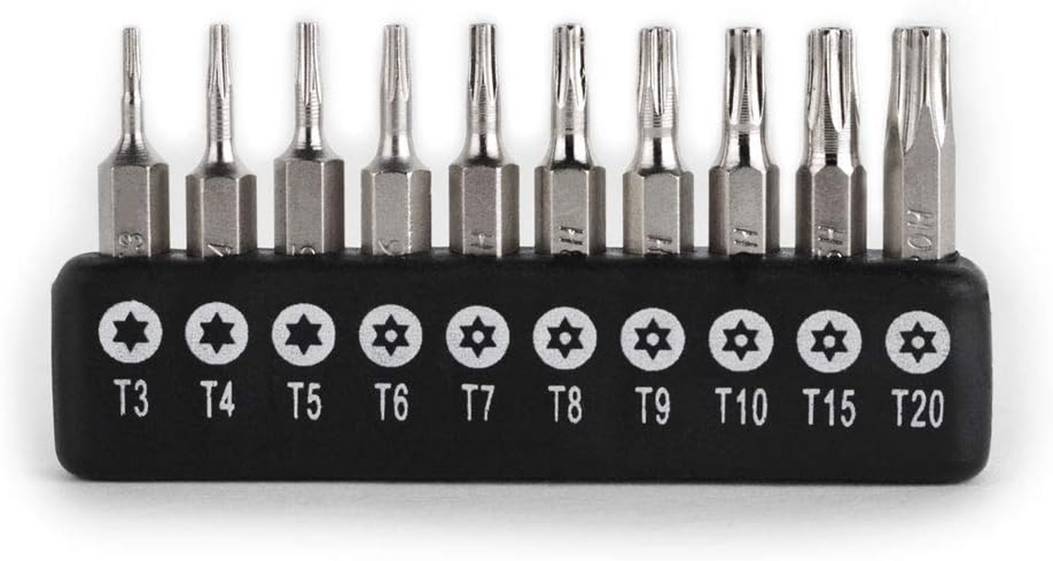 Gunpla 10 Pieces 4 Mm Torx Screwdriver Star Bit Set Precision Head Safety Bits Hex Shank CR-V Steel Quick Release Shaft for Easy Attachment Electronic Repair T3 -T20 image number 3