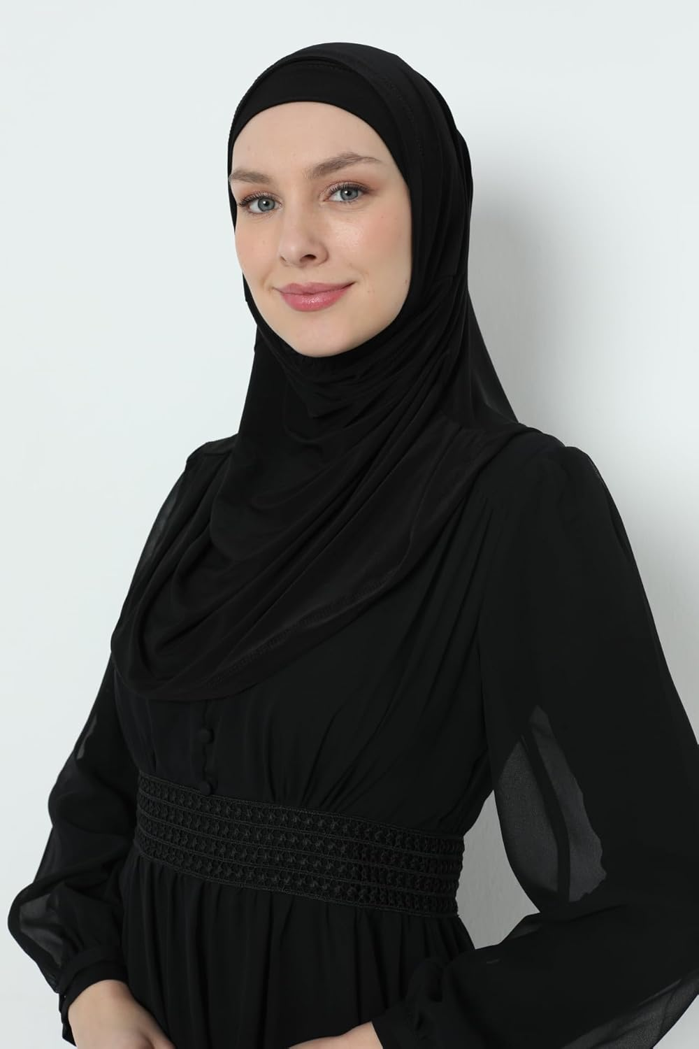 Istanbulstyles Elegant Stretchable Hijab for Women, Instant and Durable, Tailored for Muslim Women Consists of 2Pieces image number 2