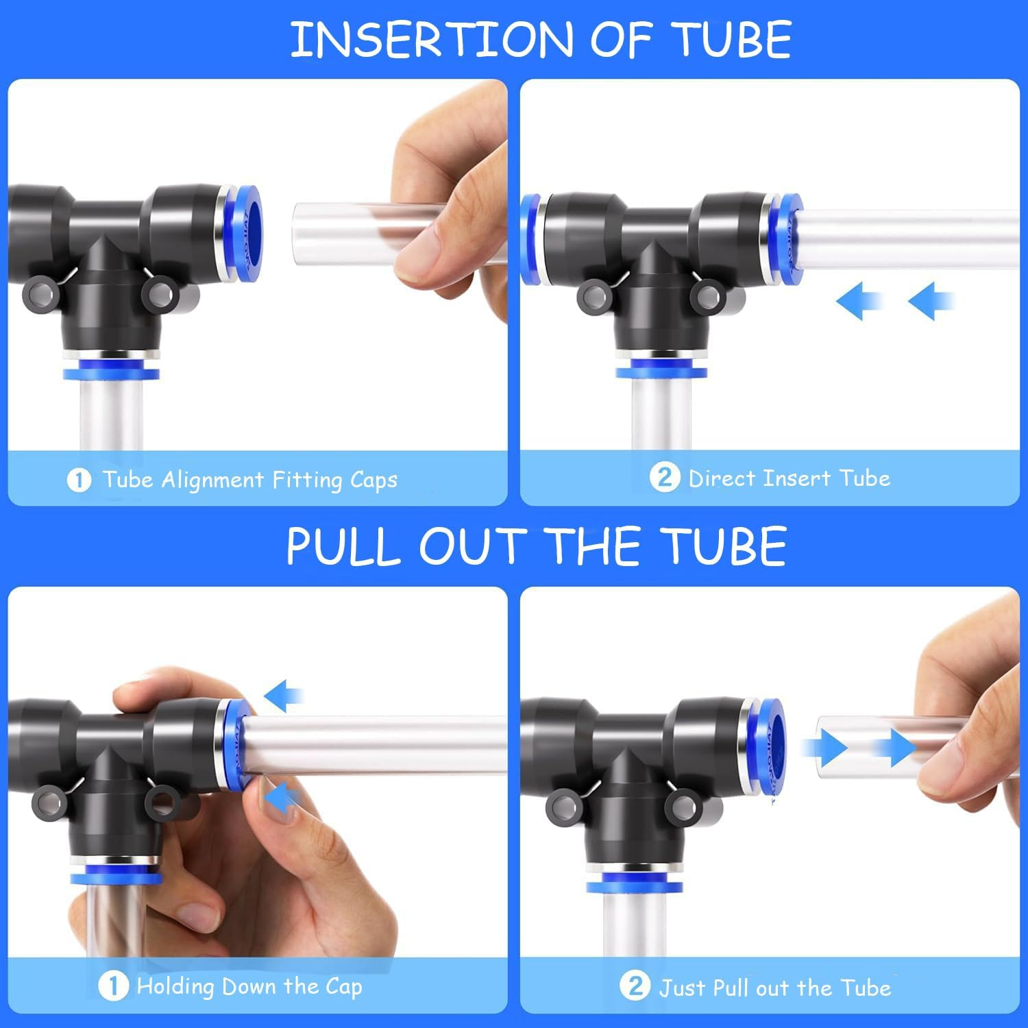 WEZCHUGHAOL ﻿Pneumatic Quick Connect Fittings Kit 40-Piece 6Mm - Leakproof Air Hose Connectors with Corrosion Resistant Brass, Push to Connect Fittings for Compressed Air Systems image number 2