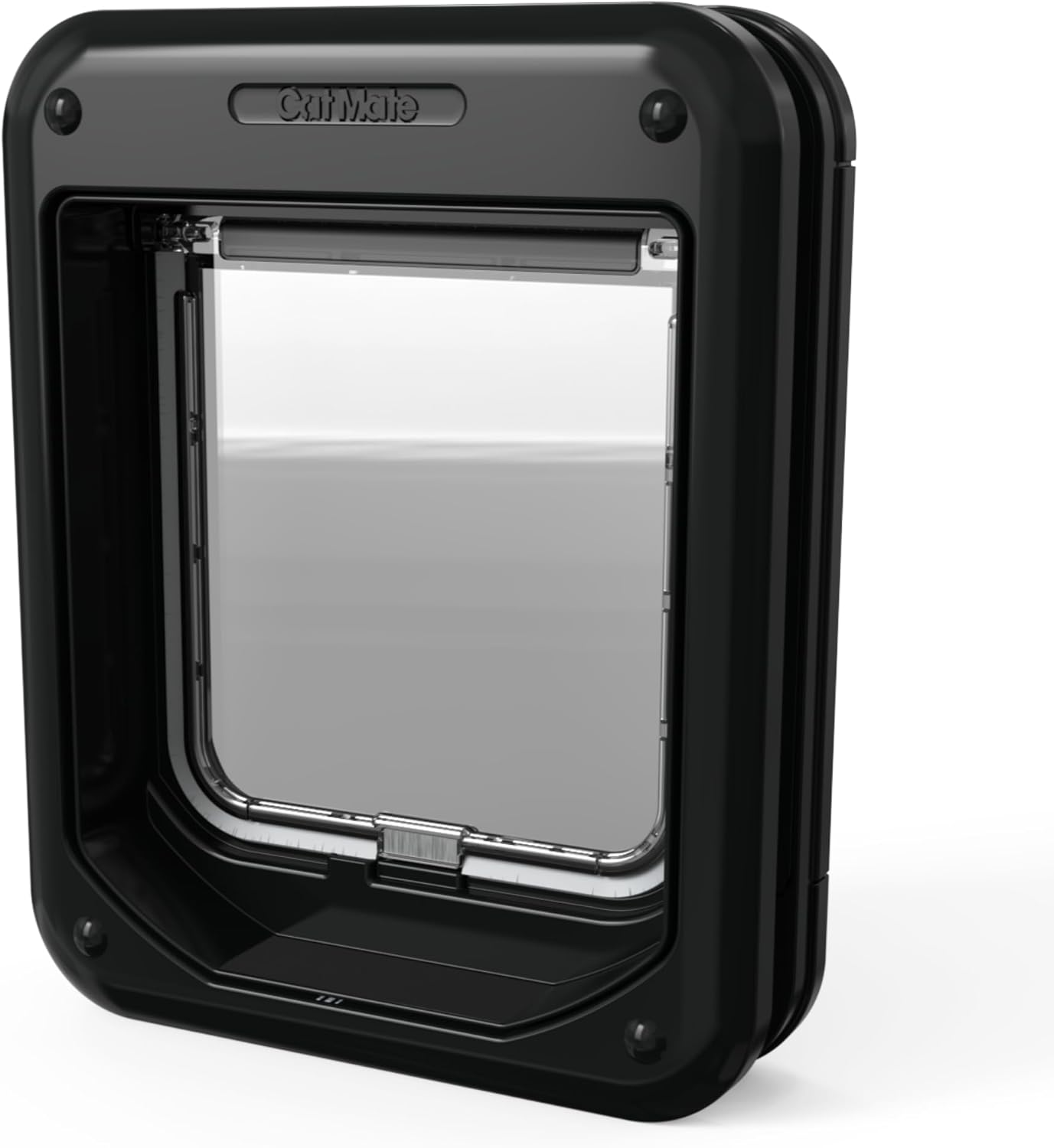 Cat Mate Rotary 4-Way-Locking Cat Flap (358) - Versatile Lockable Door for Small to Average-Sized Cats, for Single/Multiple Glazing, UPVC, Wall and Wood, Black image number 1