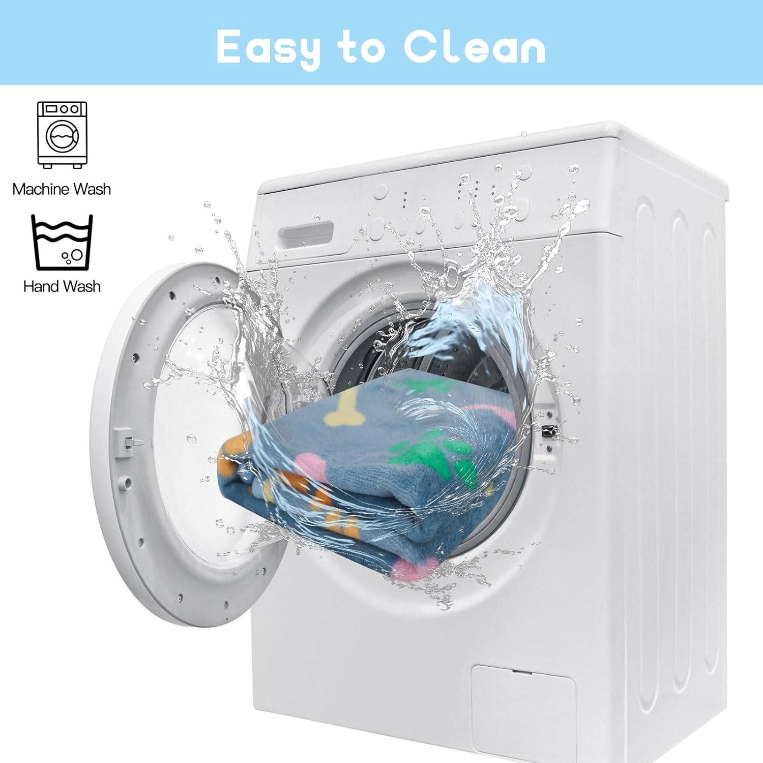 1 Pack 3 Dog Blankets, 3 Pcs Pet Flannel Blankets, Super Soft Fluffy Cute Bone Pattern Fleece Pet Blanket, Throw Blankets for Dogs & Cats, Bedding, Couches & Travel Puppy Blankets image number 2