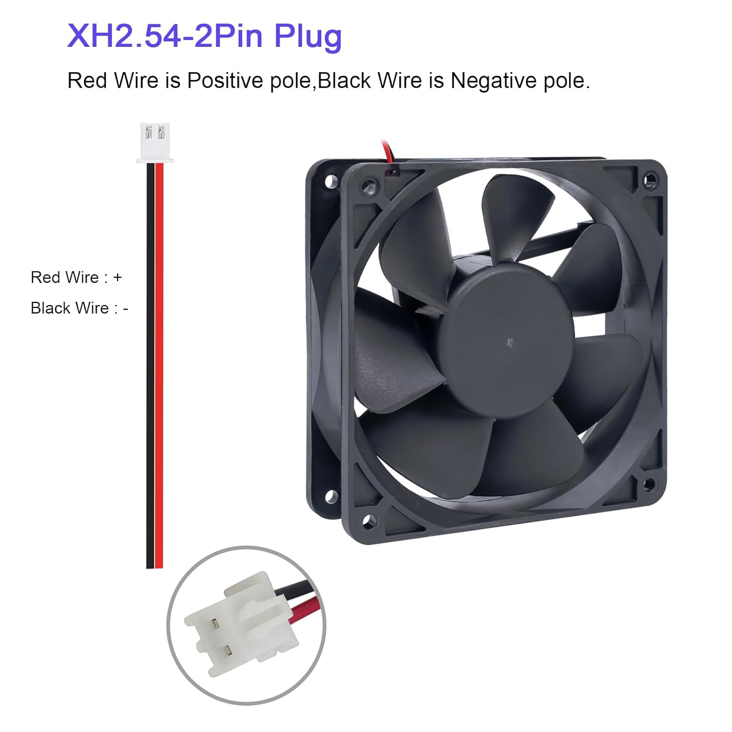 Ronyaoko 12Cm Fan, 120Mm X 38Mm DC 12Volt Axial Small Cooling Fan, for Computer PC Case Server Industrial Greenhouse RV Ventilation,120Mm Cooler, with Protective Grille, 2-Pin image number 6