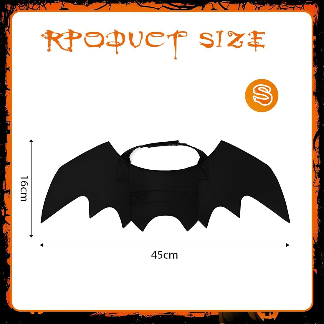 JYNVO Bat Wings Cat, Halloween Bat Costume for Cats and Dogs, Black Cat Bat Costume, Felt image number 4