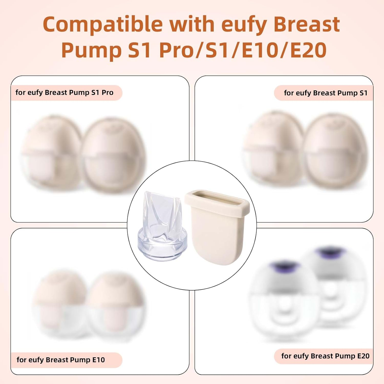 6Pcs Breast Pump Parts for Eufy, Silicone Diaphragms & Duckbill Valves Wearable Breast Pump Replacement Accessories Compatible with Eufy S1 Pro/S1/E10/E20 image number 4