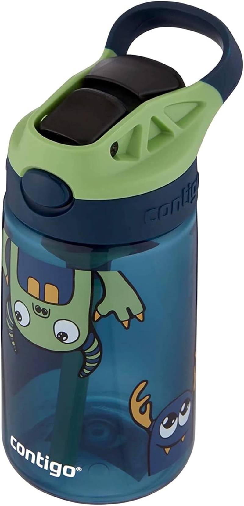 Contigo Kids Autospout Water Bottle, Monsters, 414Ml Capacity | Easy-Clean Lid Designed | Pop-Up Straw with Spill-Proof Valve Prevents Spills Even When Spout Is Open | Perfect for Children Aged 3 & Up image number 6