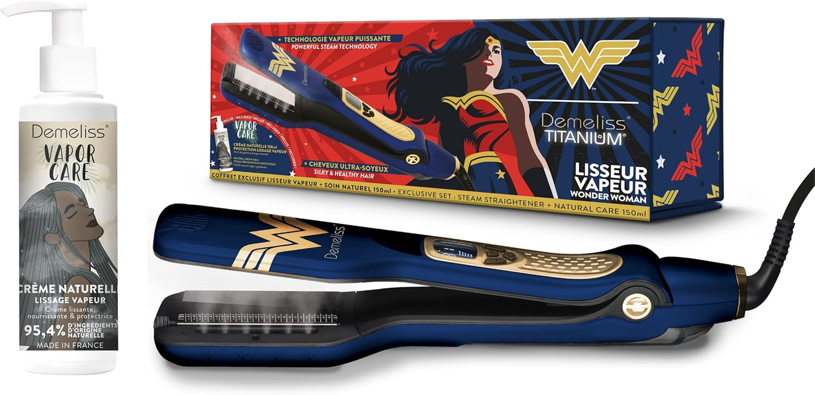 SAINT ALGUE - Demeliss TITANIUM Steam Straightener Wonder Woman Edition image number 3