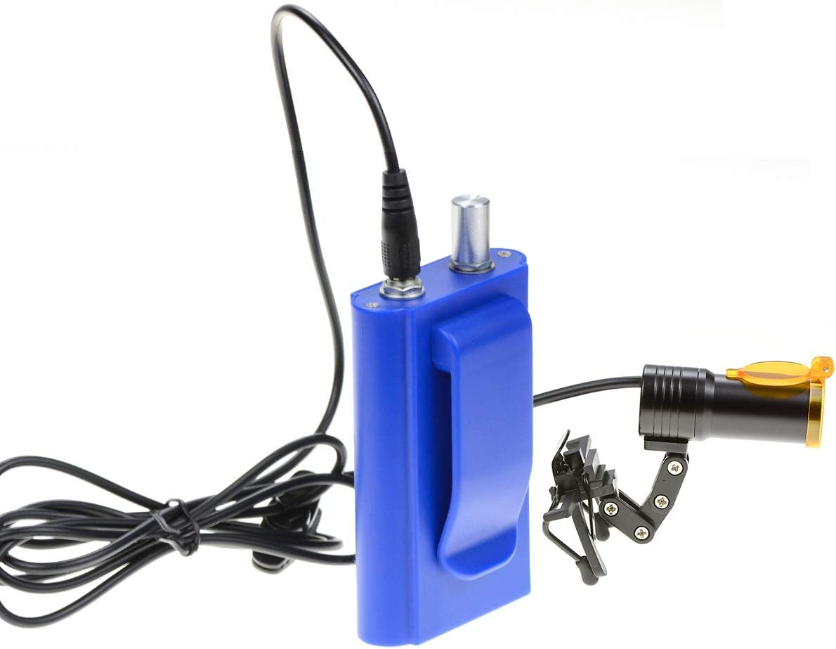 5W Protable LED Blue Plastic Headlight Lamp for Binocular Loupe Metal Belt Clip on Headlamp image number 5