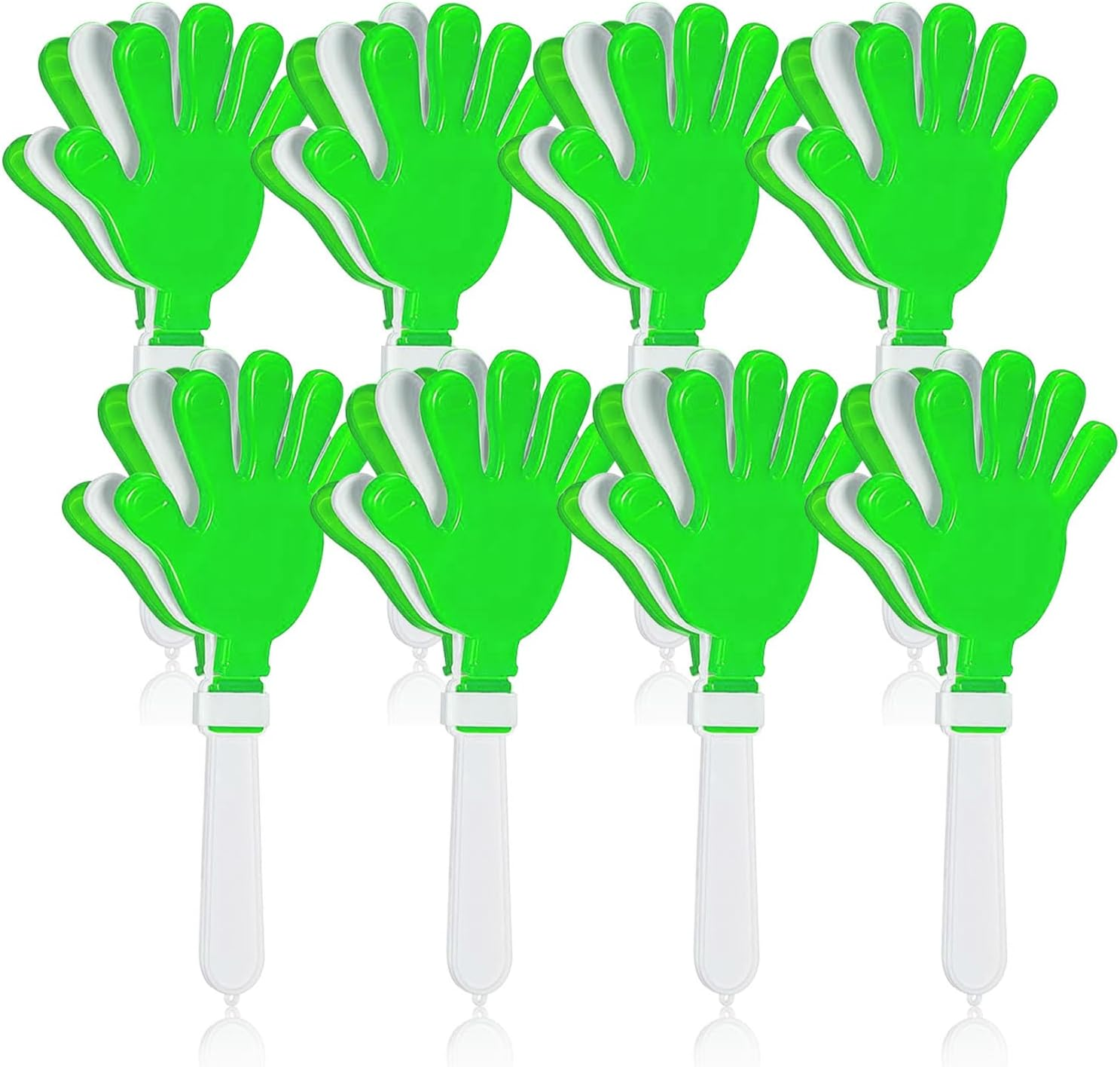 8Pcs Jumbo 7.5 Inch Hand Clappers Noise Makers Giant Large Plastic Noisemakers for Sporting Event Ball Dance Fiesta Birthday Game Accessories Party Supplies (Red)