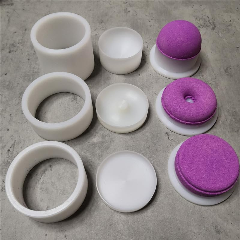 Plastic 3D Bath Salt Ball round Solid Ball Shaped Doughnut-Shaped Shampoo Press Bar Mold 2.5Inch 6.35CM Diameter Max Volume 95G Bath Bomb Soap Mold (Sphericity) image number 3