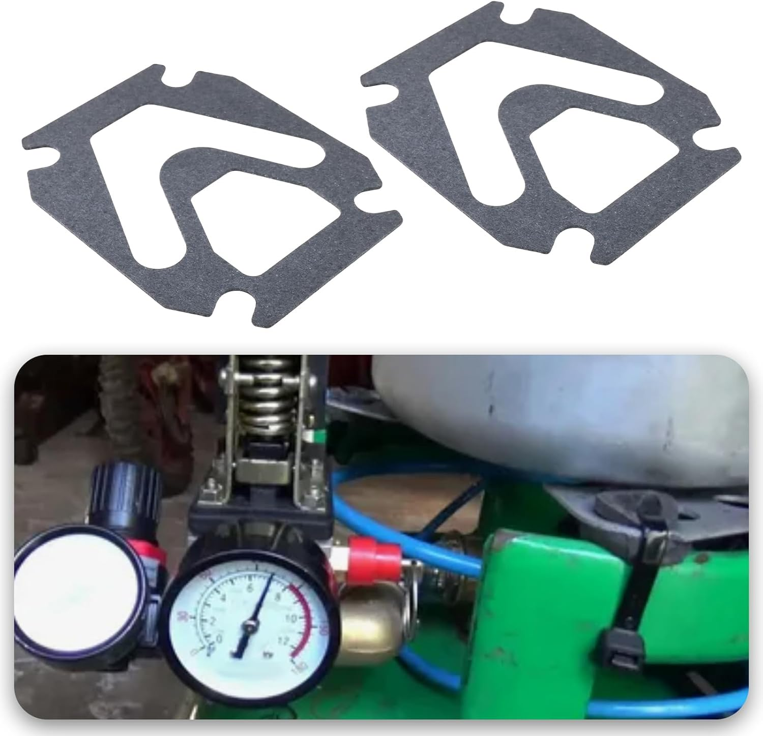 3 Set of Air Compressor Valve Plate Pad Kit Cylinder Head Plate Sealing Gasket Replacement for Home Automotive Industry image number 5