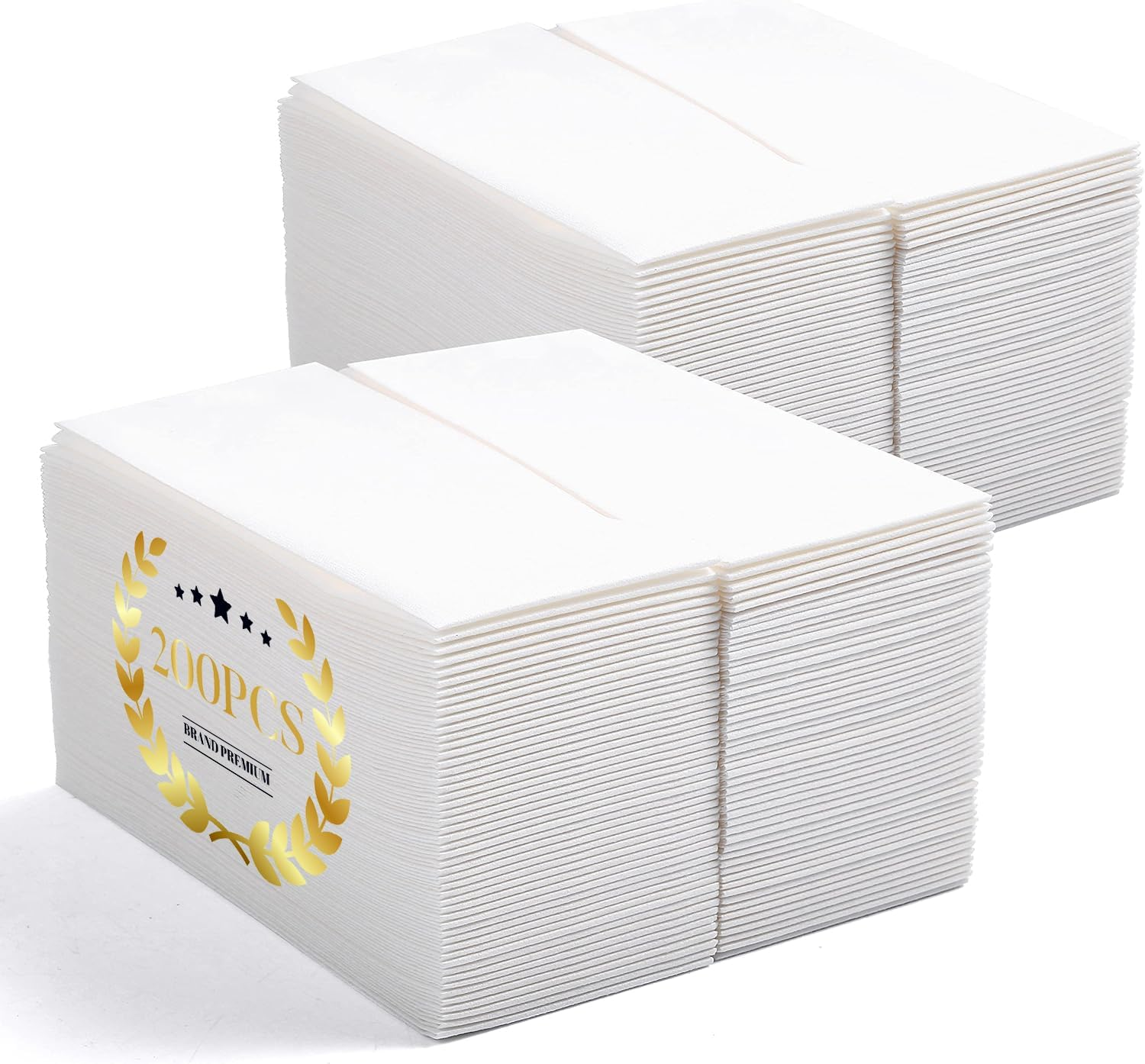 LEKOCH 100 Pcs Premium Large Disposable White Paper Napkins Guest Hand Paper Hand Towl Airlaid Dinner Napkins Linen Feel Wedding Napkins 43 * 30 Cm