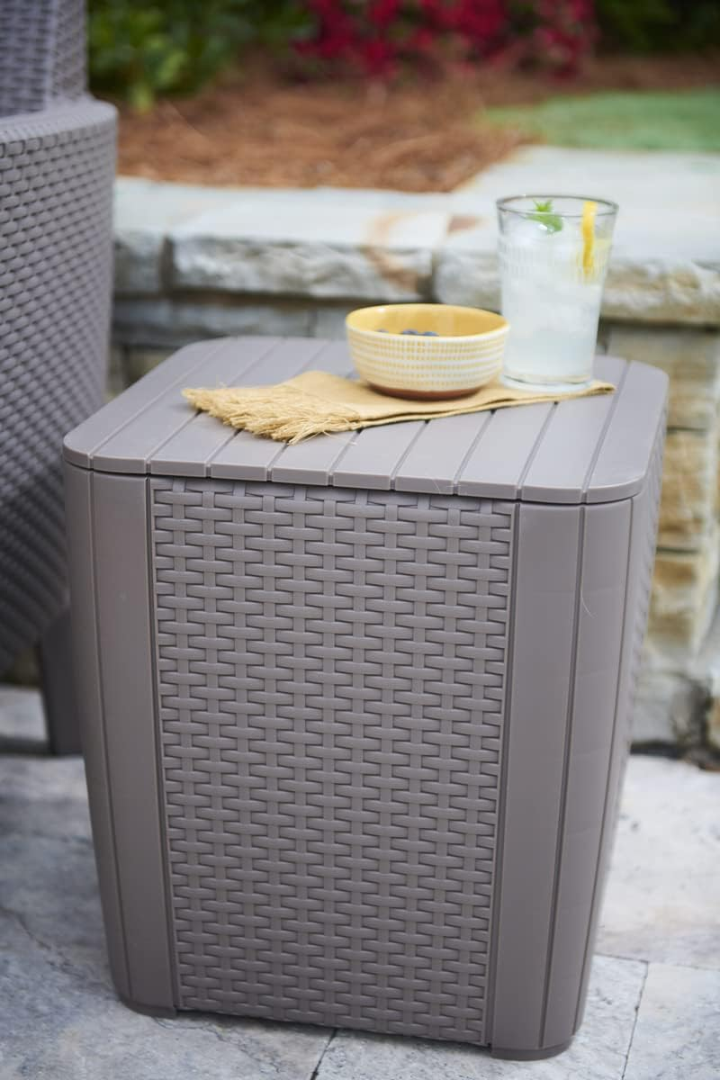 Keter 060 Luzon Flat Wicker Table, Graphite image number 3