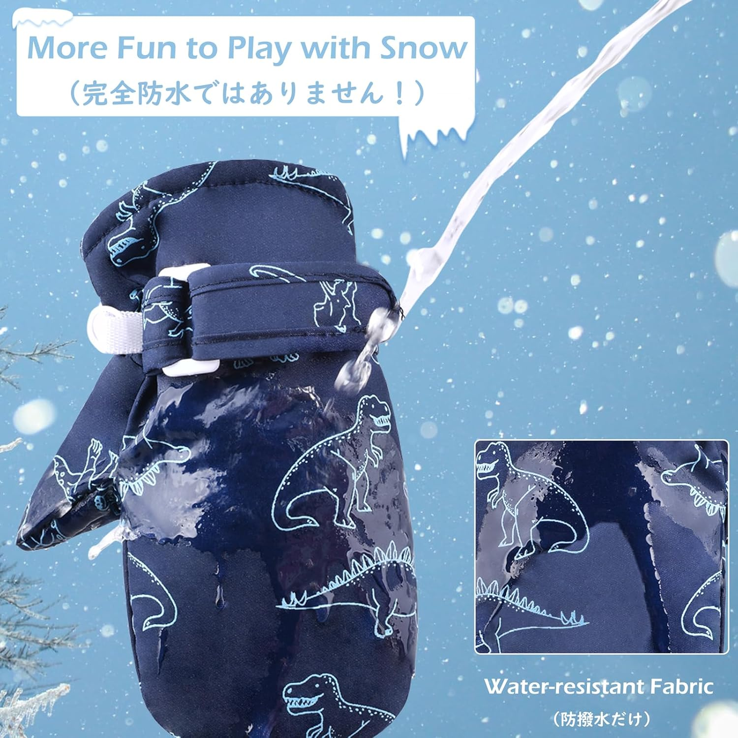 TRIWONDER Kids Ski Mittens Winter Snow Mittens Gloves Windproof Snowboarding Thermal Warm Gloves for Boys Girls image number 4