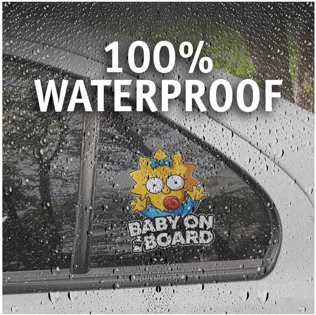 Y2K Baby on Board Sticker for Car (2 PCS) - Safety Signs, Decals, Funny Maggie Sticer 5.5X4 Inch image number 4