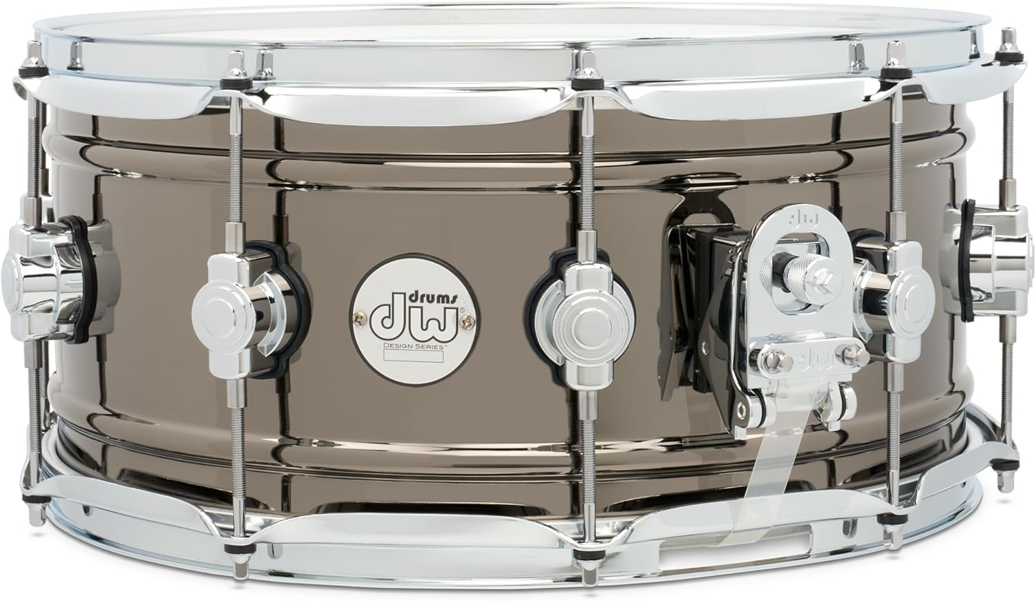 DW Design Series Black Nickel over Brass Snare Drum 14X6.5 Inch image number 4