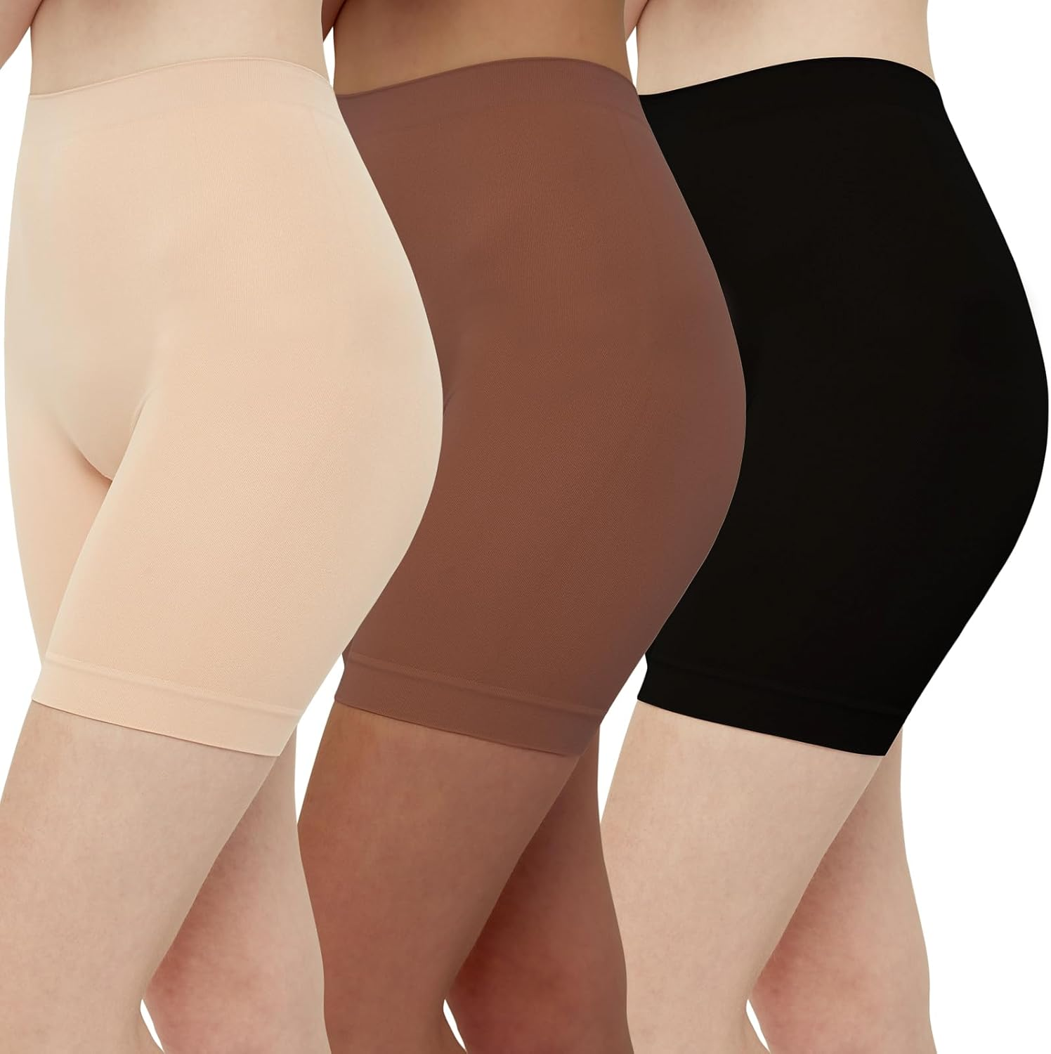 INNERSY Women'S Slip Shorts for under Dresses High Waisted Summer Boy Shorts 3-Pack