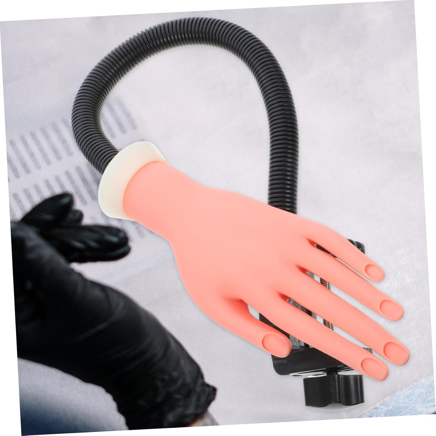 SAFIGLE 100Pcs Nail Practice Tool with Flexible Silicone Fake Hand Model and Stand Manicure Training for Nail Art Beginners and Salon Professionals image number 2