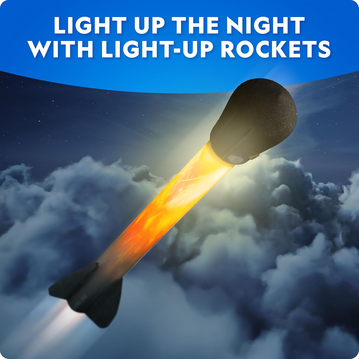 National Geographic Air Rocket Toy &ndash; LED Rocket Launcher for Kids, Jump & Launch Air Powered Foam Rockets up to 30.5 Meters, Kids Outdoor Activities image number 3