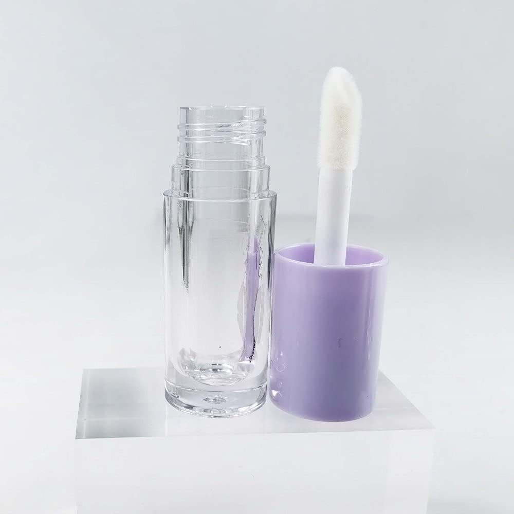 COSIDEA 14Pcs Empty Purple 6Ml Big Brush Lip Gloss Tubes for DIY Lip Gloss, Lipgloss Containers