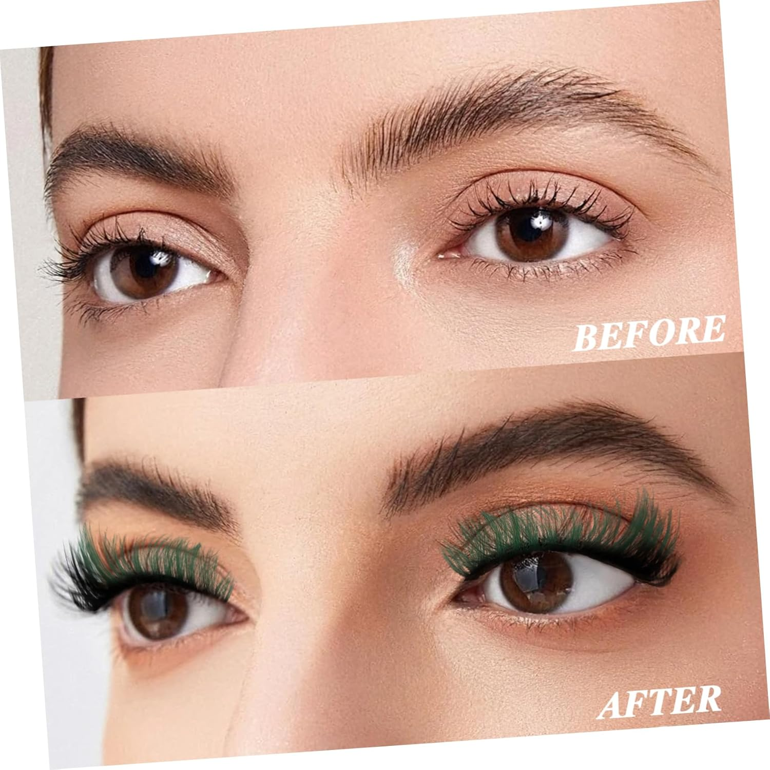 Healeved 5Pairs Colored Eyelashe,Halloween Colorful Eyelashes,Decorative Dense 3D Eyelashes,Performance False Eyelashes Beauty Tools for Halloween Cosplay Long Dramatic Party - As Shown image number 6