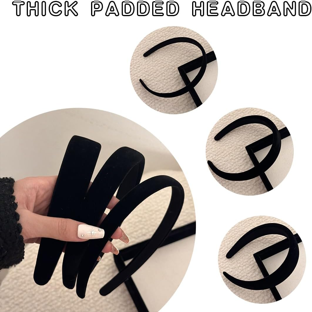 Aililong 4 Pieces Baby Headband Velvet Headbands for Newborns, Toddlers and Babies, Elastic, Soft, Perfect Size, Hair Band for Women and Girls