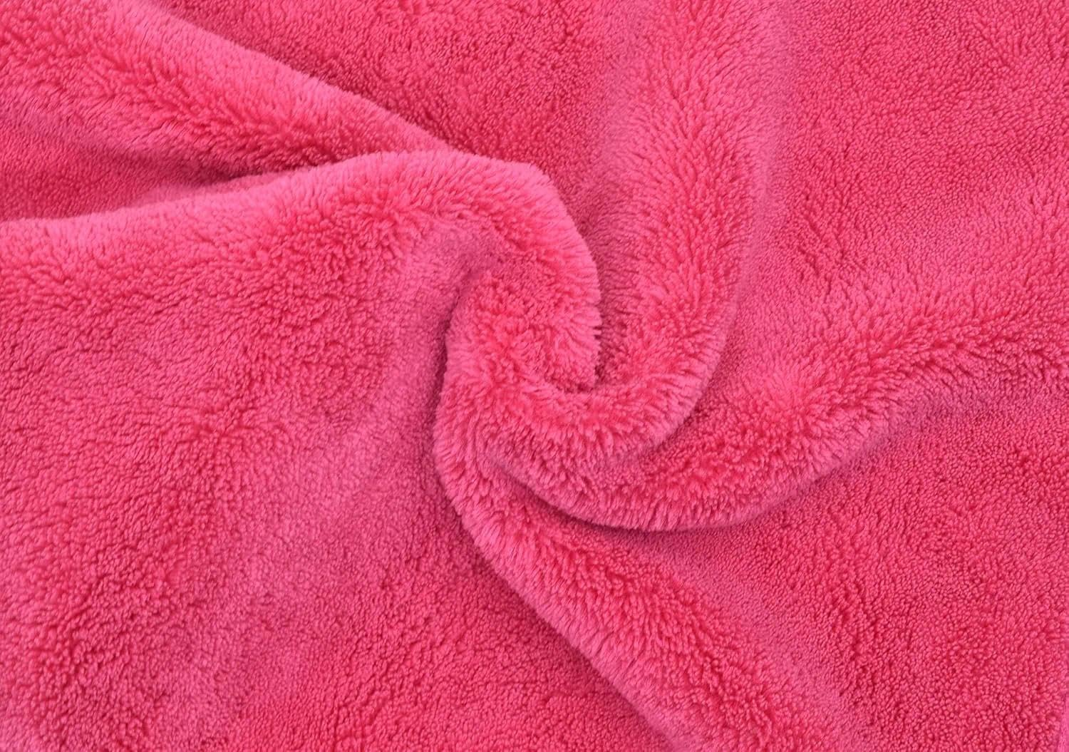 CRFY Makeup Remover Cloths for Face, Eye, Lips - Reusable Makeup Remover Pads Soft Microfiber Facial Cleansing Cloths 5 X 5 Inch 6 Pack (Dark Pink)