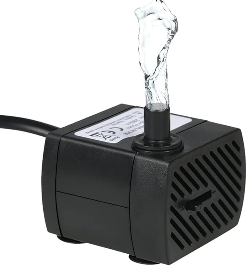 Homvik 350L/H 5W Mini Submersible Water Pump for Fountain Aquarium Pond Garden and Water Pump Hydroponics System with 8Mm Nozzle AC220-240V 0.8M Lift Height