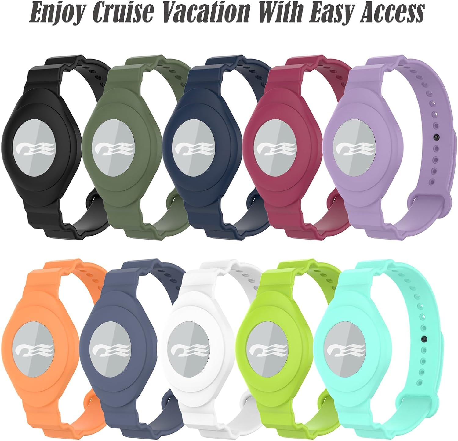 2 Packs Princess Cruise Medallion Holder,Breathable Soft Silicone Sport Wrist Strap Compatible with Princess Cruise Medallion image number 6