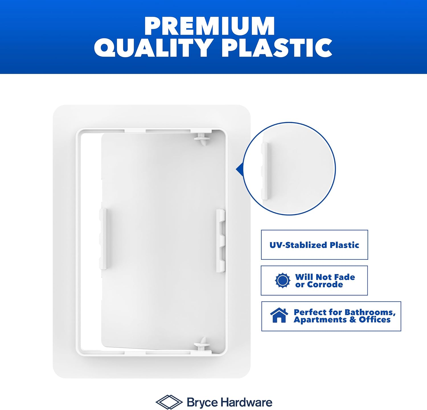 4X6 Access Panel for Drywall- Plumbing Access Panel Ceiling Access Panel Drywall Panel Attic Access Door for Wall, Ceiling, Made from Impact-Resistant Plastic (4"X6") image number 2