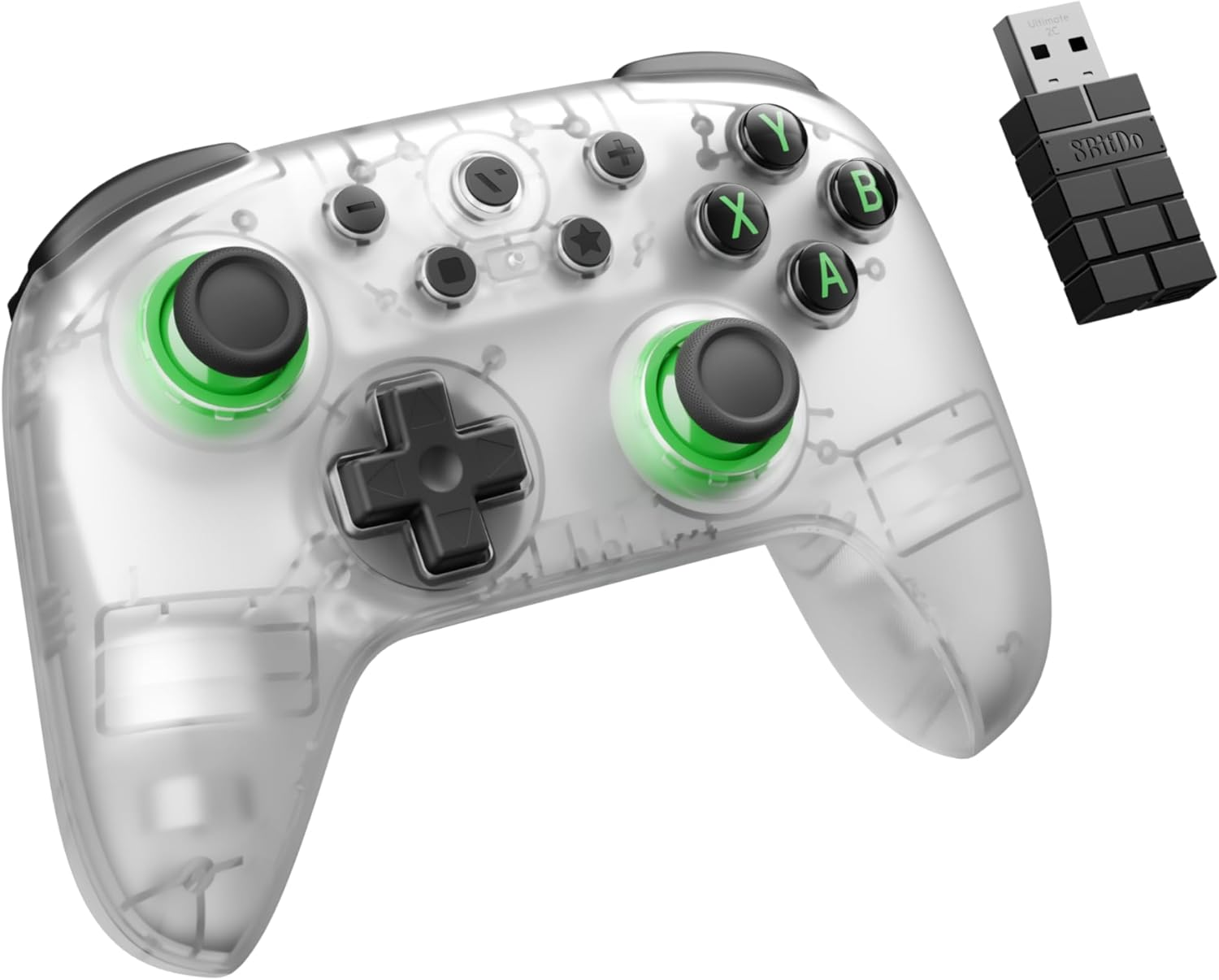 VITURE &times; 8Bitdo Ultimate 2C 3-Mode Wireless Gaming Controller for Neckband, Android & Windows | Xbox Layout | Hall Effect Joysticks | Linear Triggers | L4/R4 Mapping | Wired, Bluetooth & 2.4G image number 2