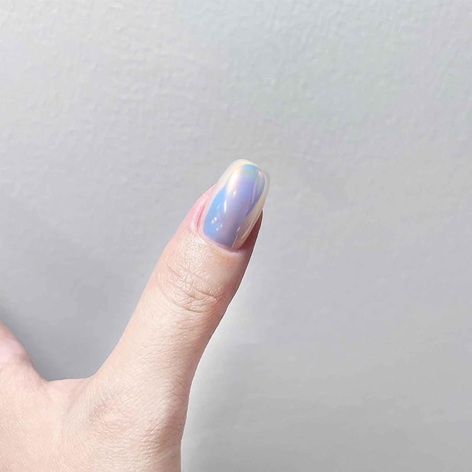 ADHERE Crystal Chrome Nail-Powder - Hyper-Shine Crystal Clear Finish Chrome Powder, Nail Art Dust, Professional Salon-Grade DIY Gel Polish Accessories 0.3G (Crystal Powder)